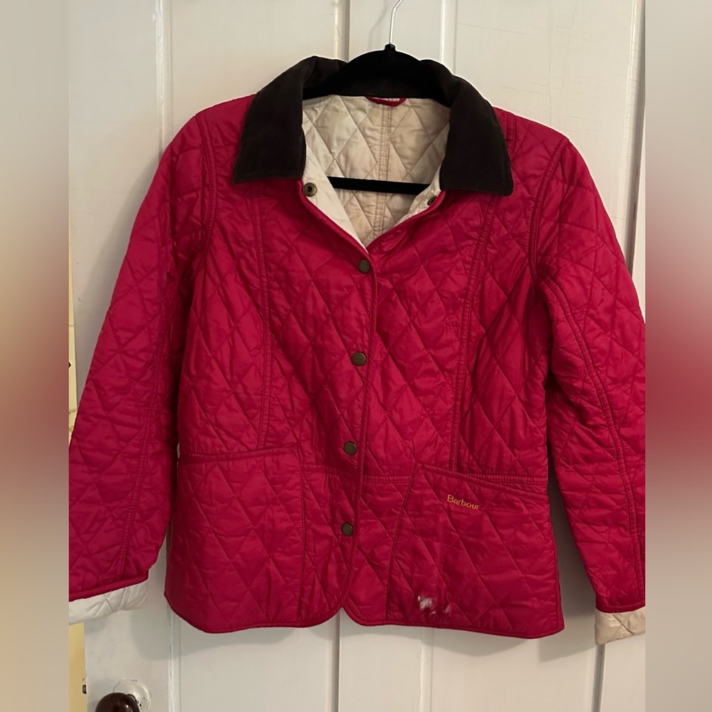 Barbour Women’s Annandale quilted jacket pink US 6